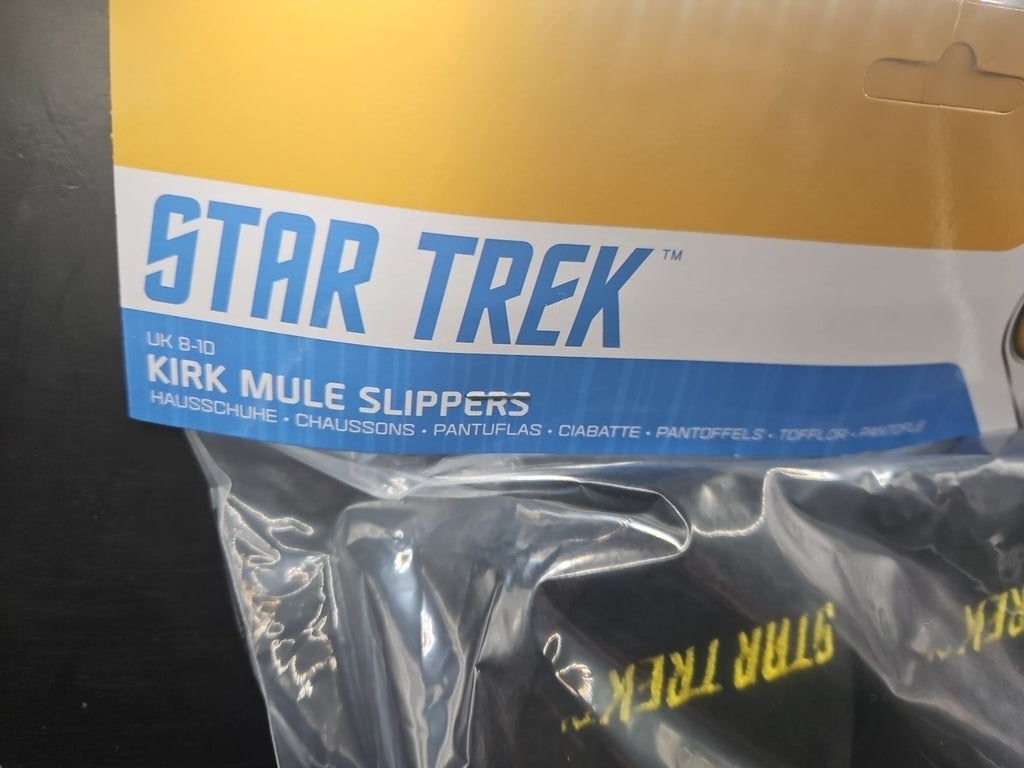 Official Star Trek Kirk Mule Slippers UK 8-10 - Brand New