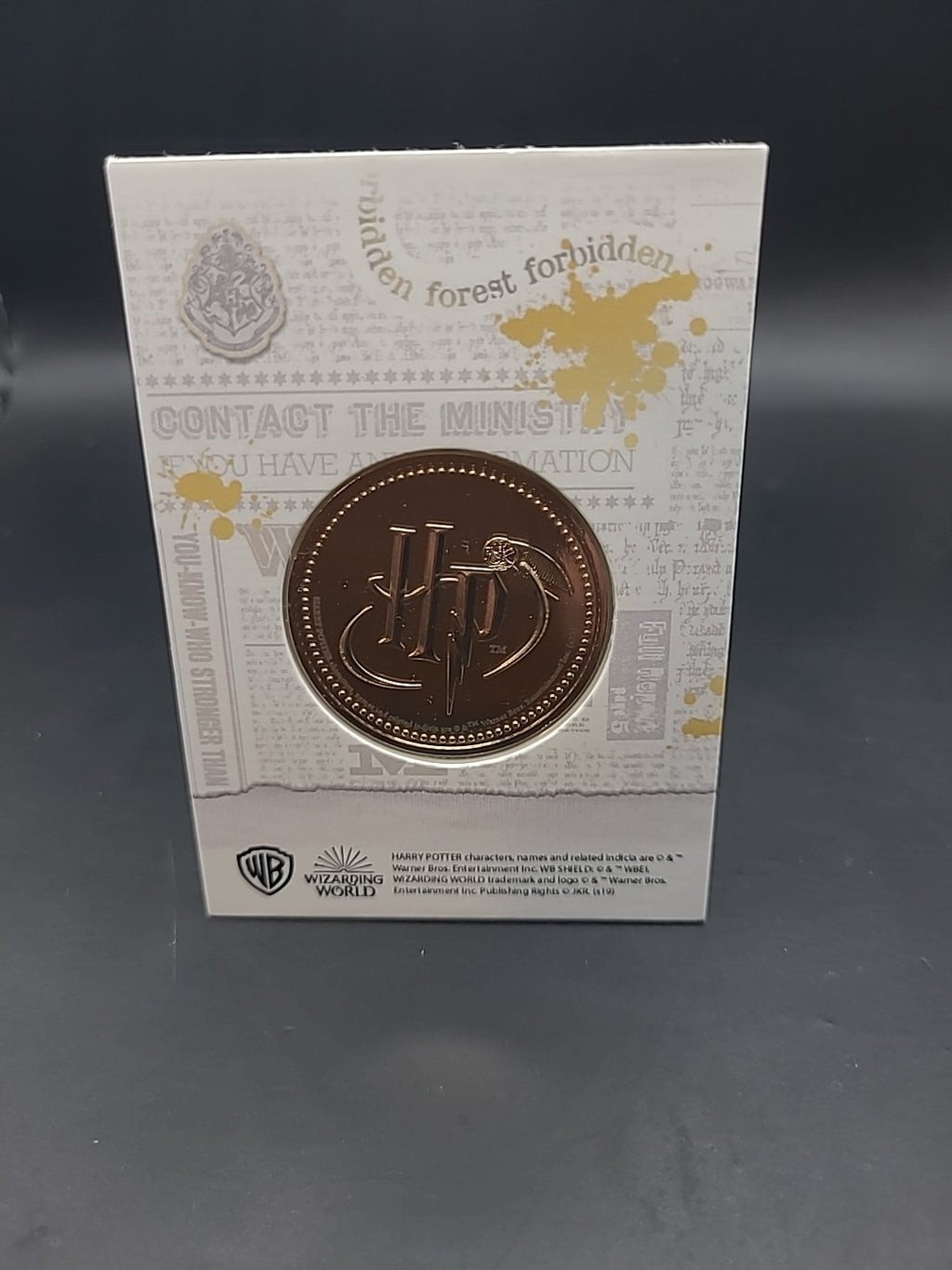 HARRY POTTER CARD WITH MEDAL BARTEMIUS CROUCH JR DAVID TENNANT J K ROWLING