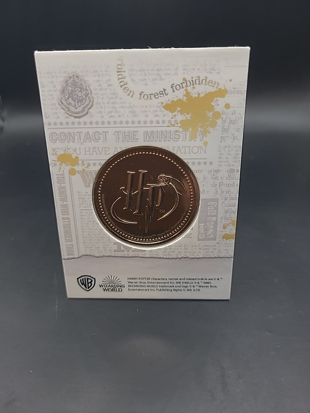 HARRY POTTER CARD WITH MEDAL BARTEMIUS CROUCH JR DAVID TENNANT J K ROWLING