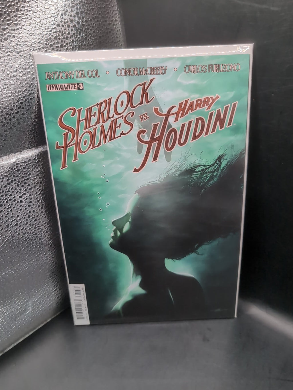 SHERLOCK HOLMES VS. HARRY HOUDINI #3 2015 MAIN COVER ART BY AARON CAMPBELL