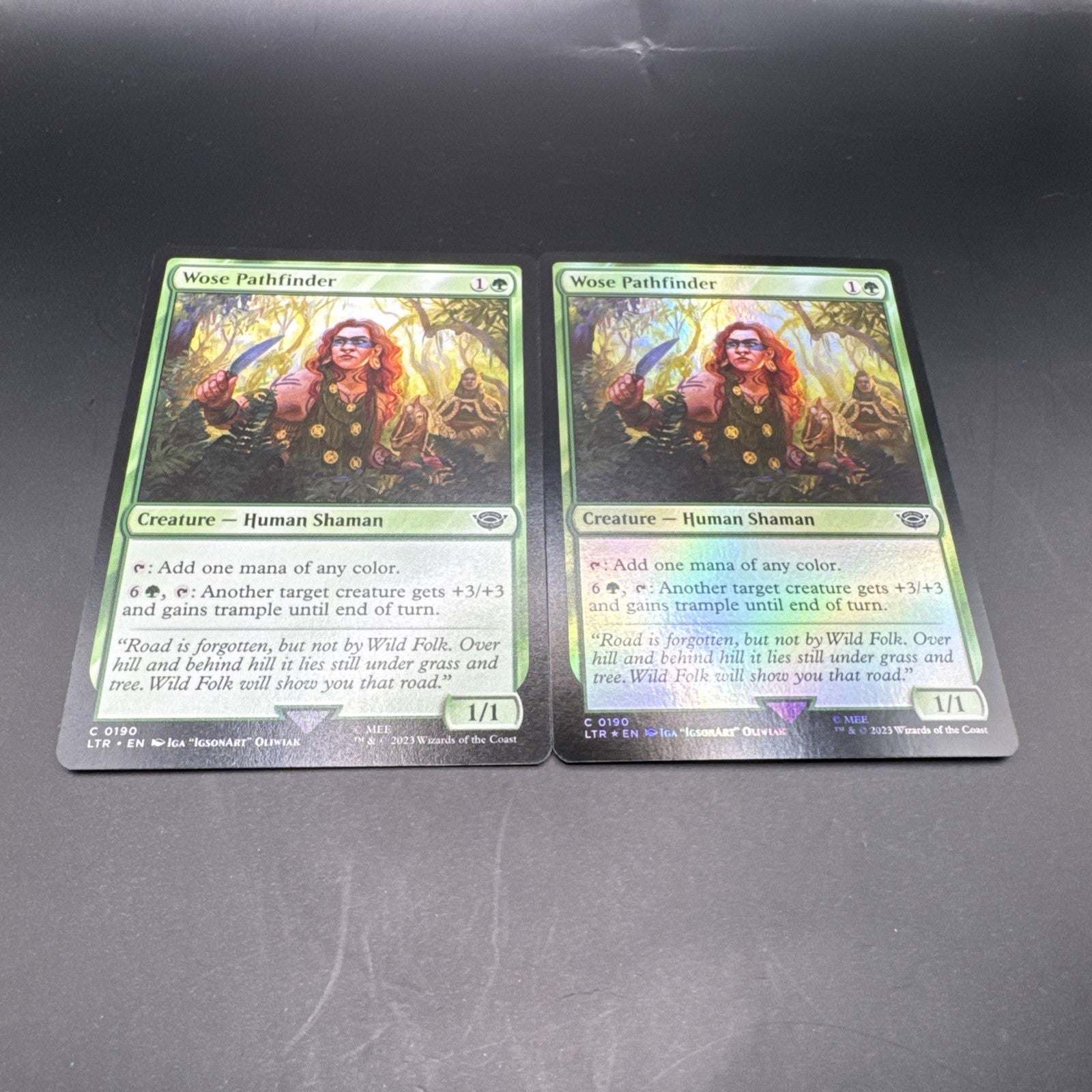 MTG Wose Pathfinder Foil C0190 LTR + Regular Card