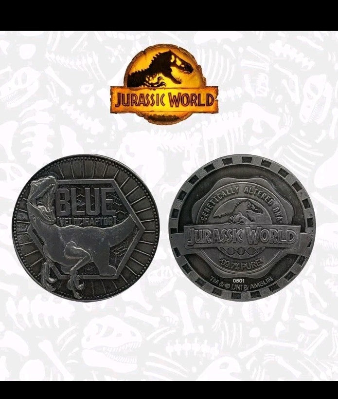 Jurassic World Blue Limited Edition Collectible Coin - Limited to 9,995 NEW 