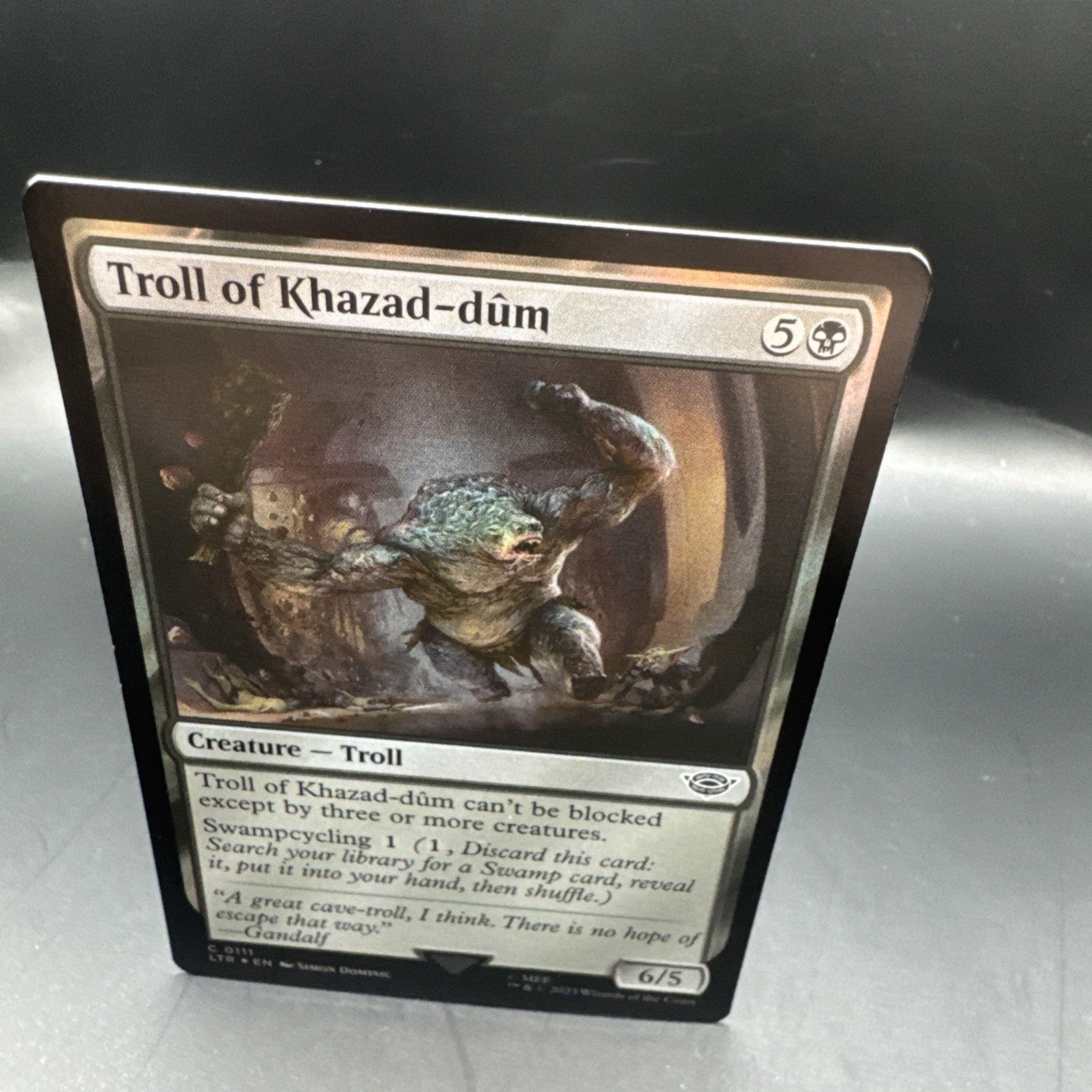 MTG Troll of Khazad-dum (Foil) Tales of Middle-Earth C0111 + 1 Regular Card