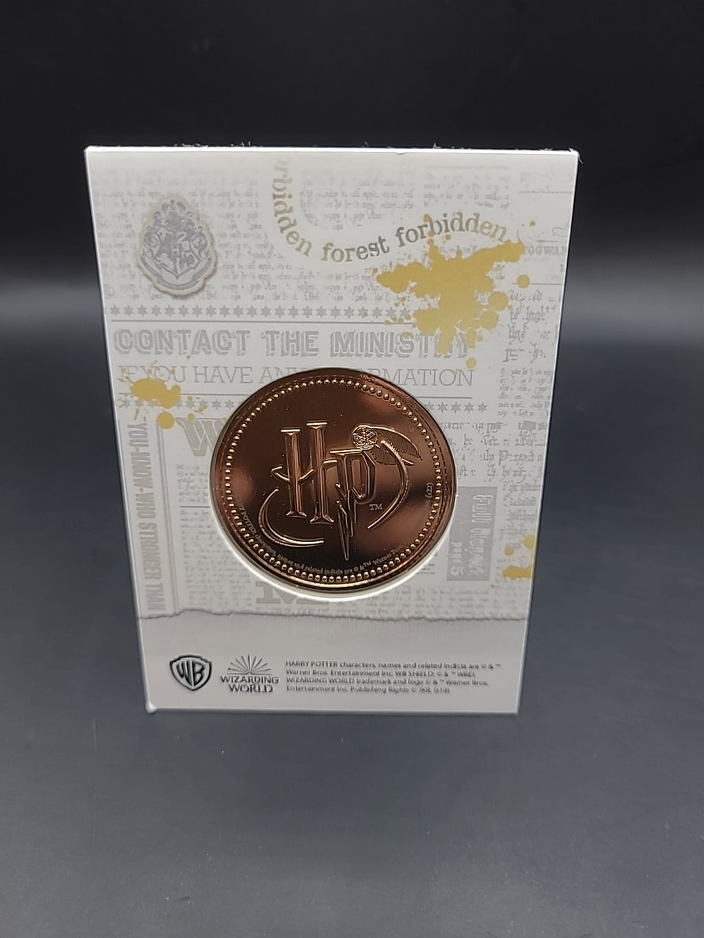 HARRY POTTER MEDAL COIN IN CARD HERMIONE GRANGER CHAMBER OF SECRETS