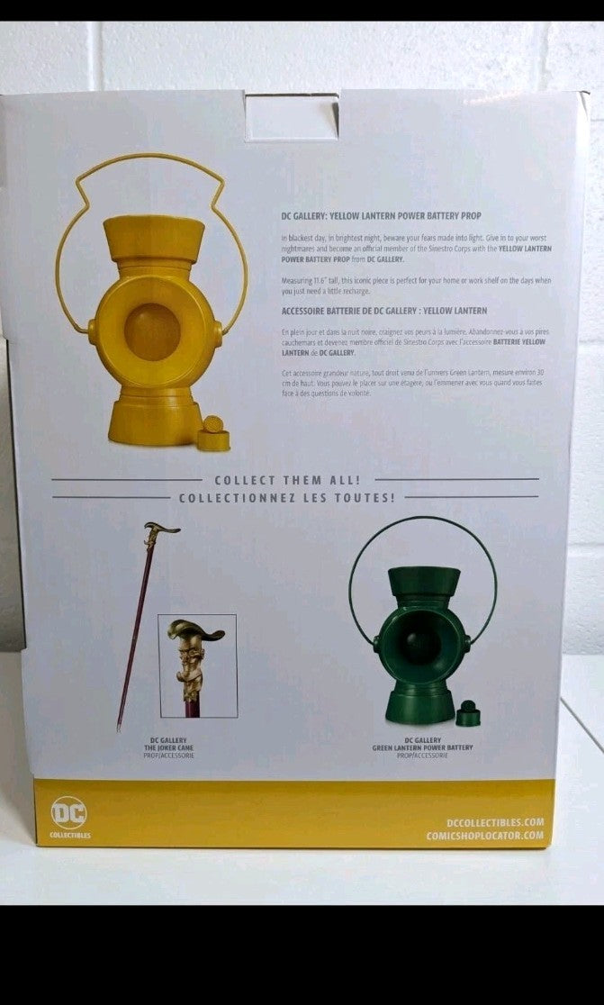 DC Collectibles 1:1 Scale Yellow Lantern Sinestro Power Battery & Ring Prop Lamp