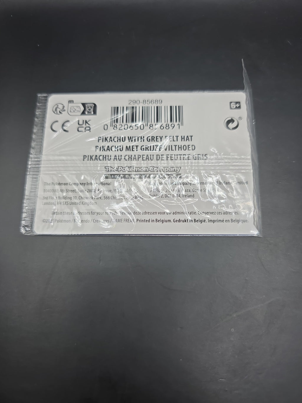 Pokémon Pikachu TCG Card Grey Felt Hat Black Star Promo SVP085 Sealed