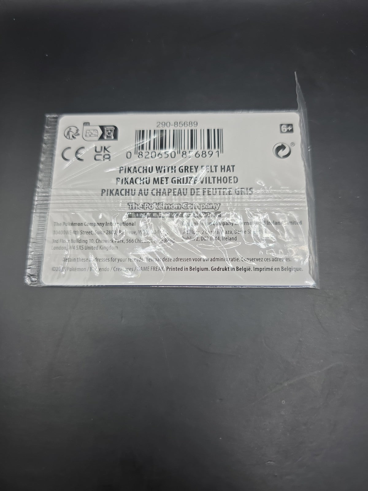 Pokémon Pikachu TCG Card Grey Felt Hat Black Star Promo SVP085 Sealed