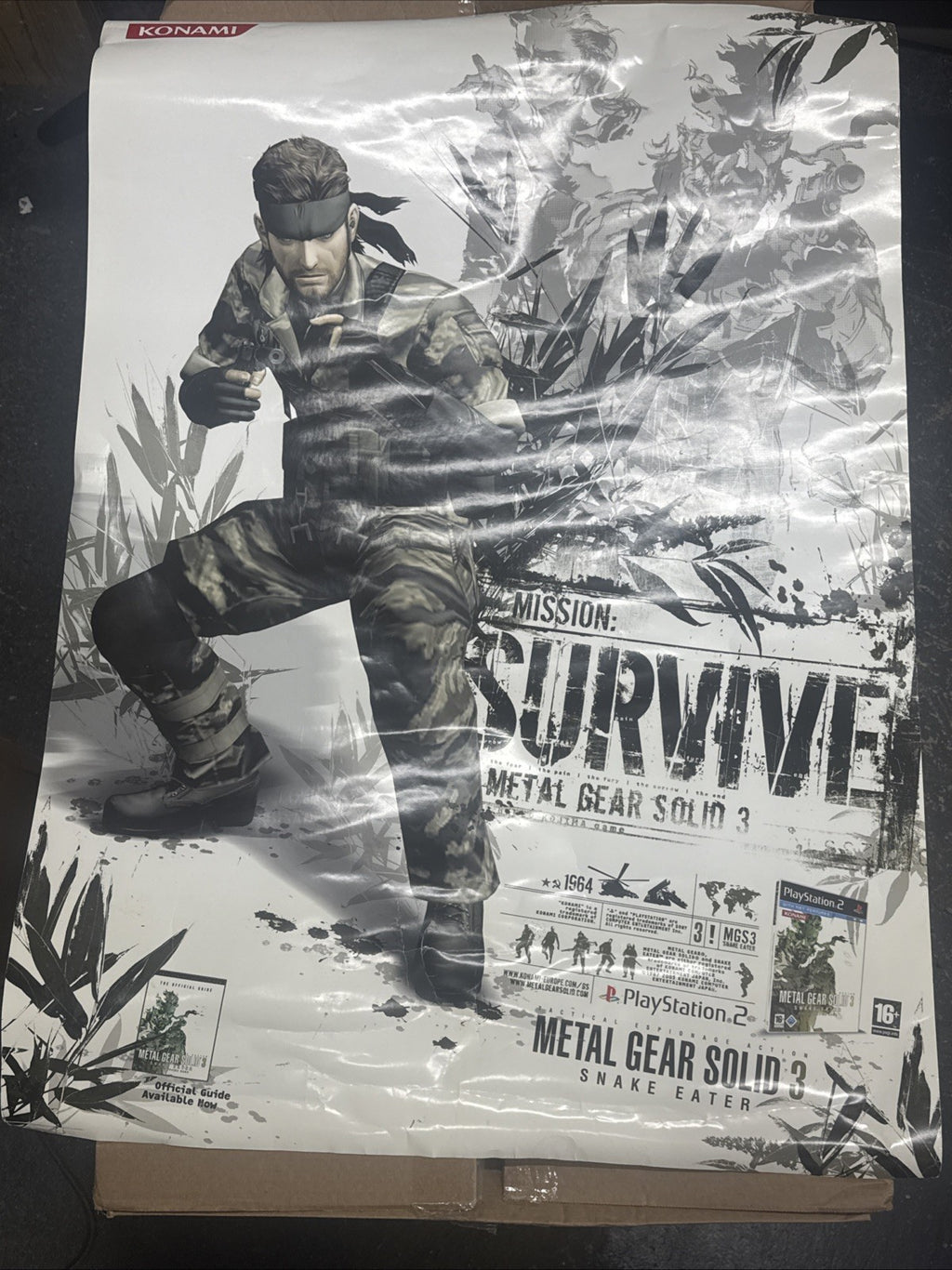 Metal Gear Solid 3 Promo Poster 2004 Ps2 Promotional Poster