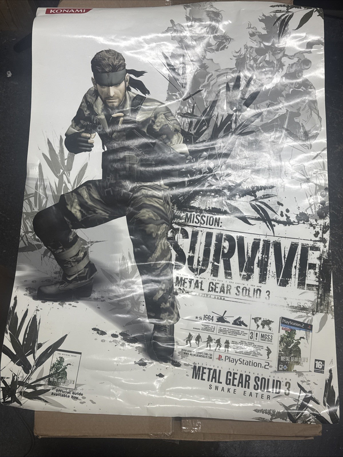 Metal Gear Solid 3 Promo Poster 2004 Ps2 Promotional Poster