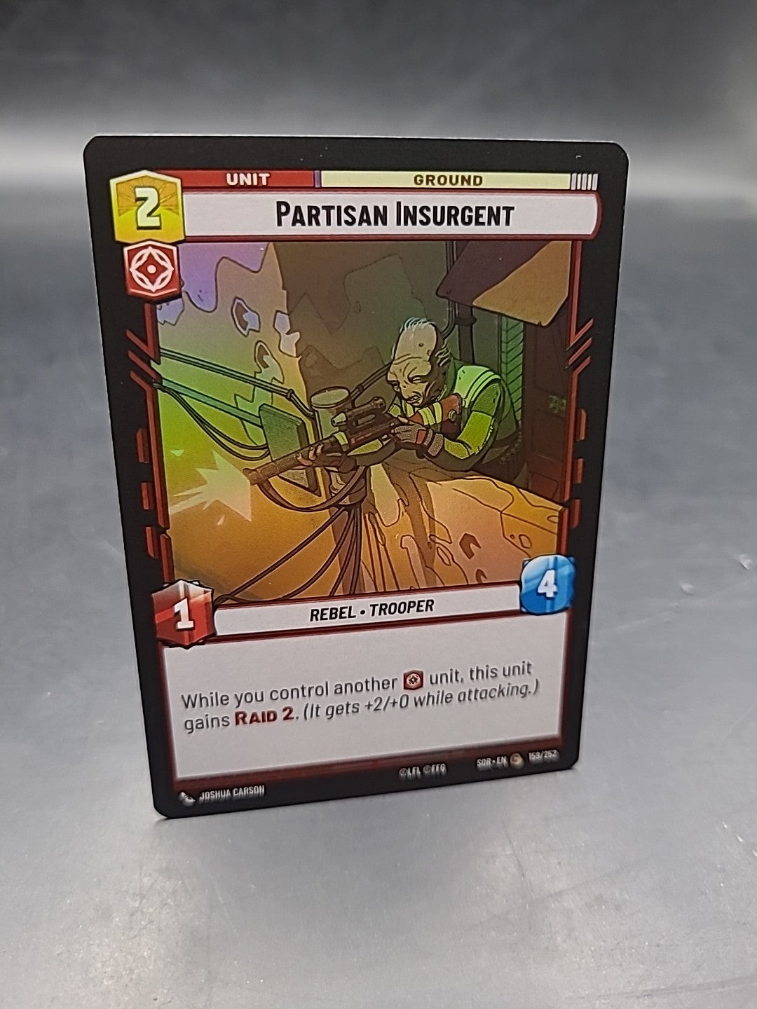Partisan Insurgent - Foil #159/252 Star Wars Unlimited Spark of Rebellion