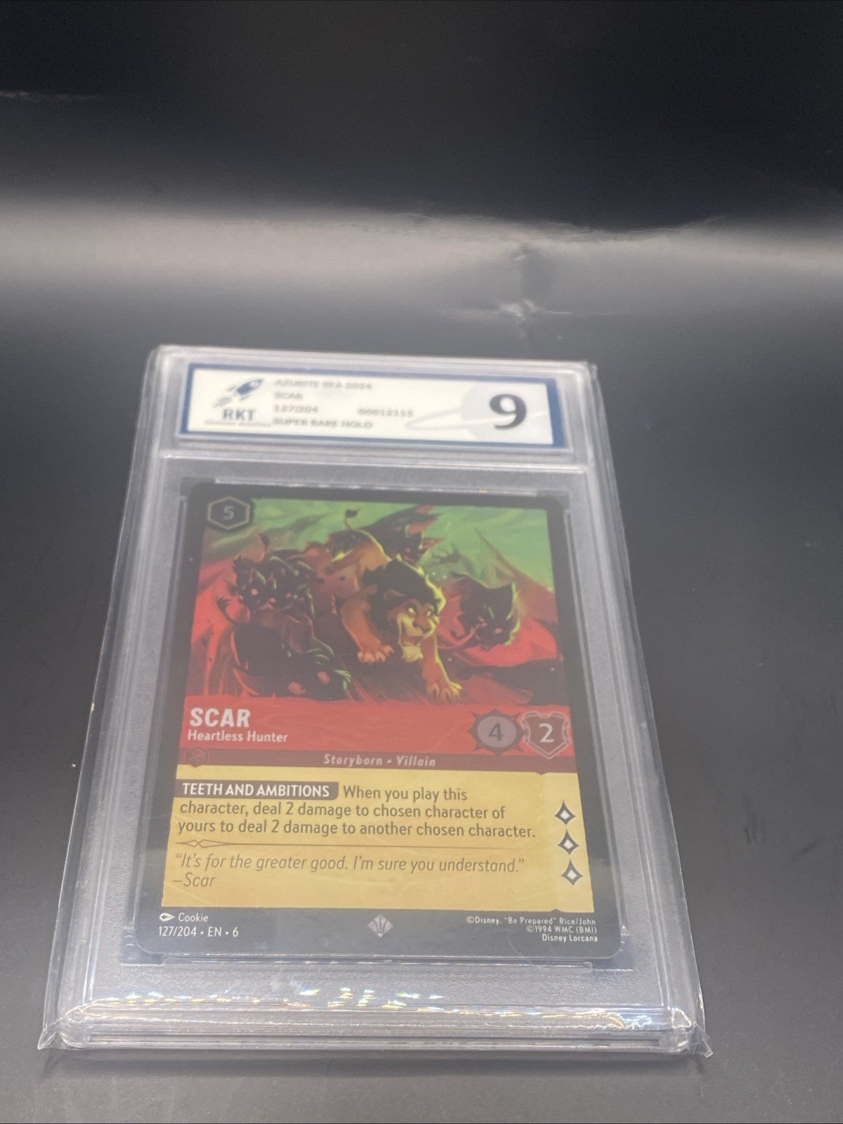 GRADED DISNEY LORCANA AZURITE SEA FOIL SCAR