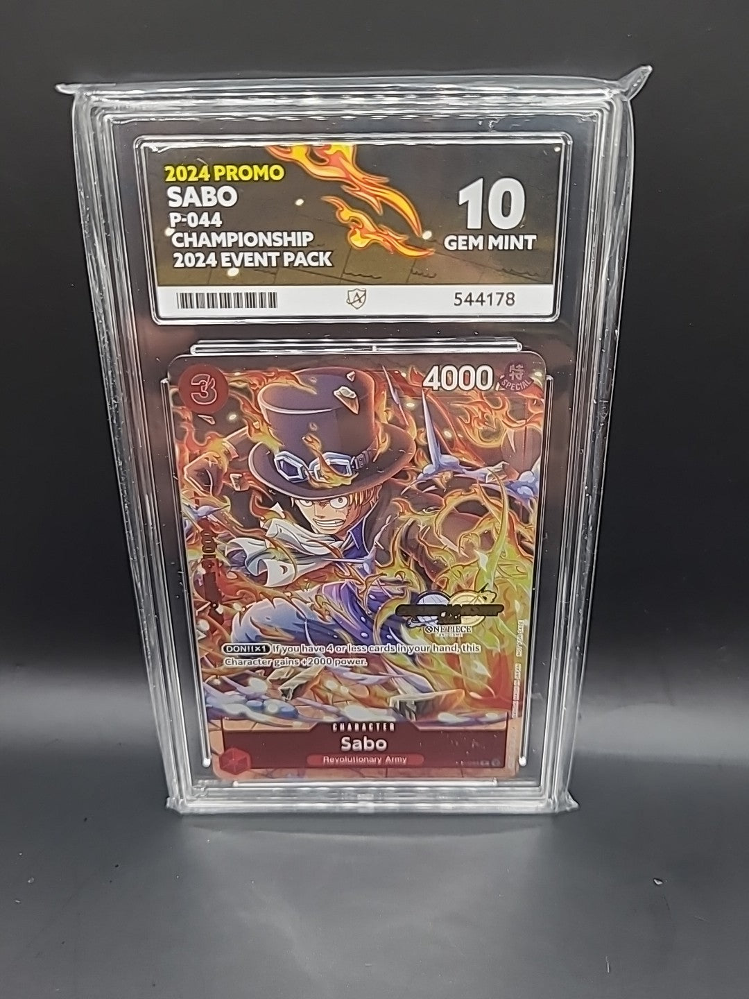 2024 ONE PIECE CHAMPIONSHIP 2024 EVENT PACK #044 SABO ACE 10 GRADED