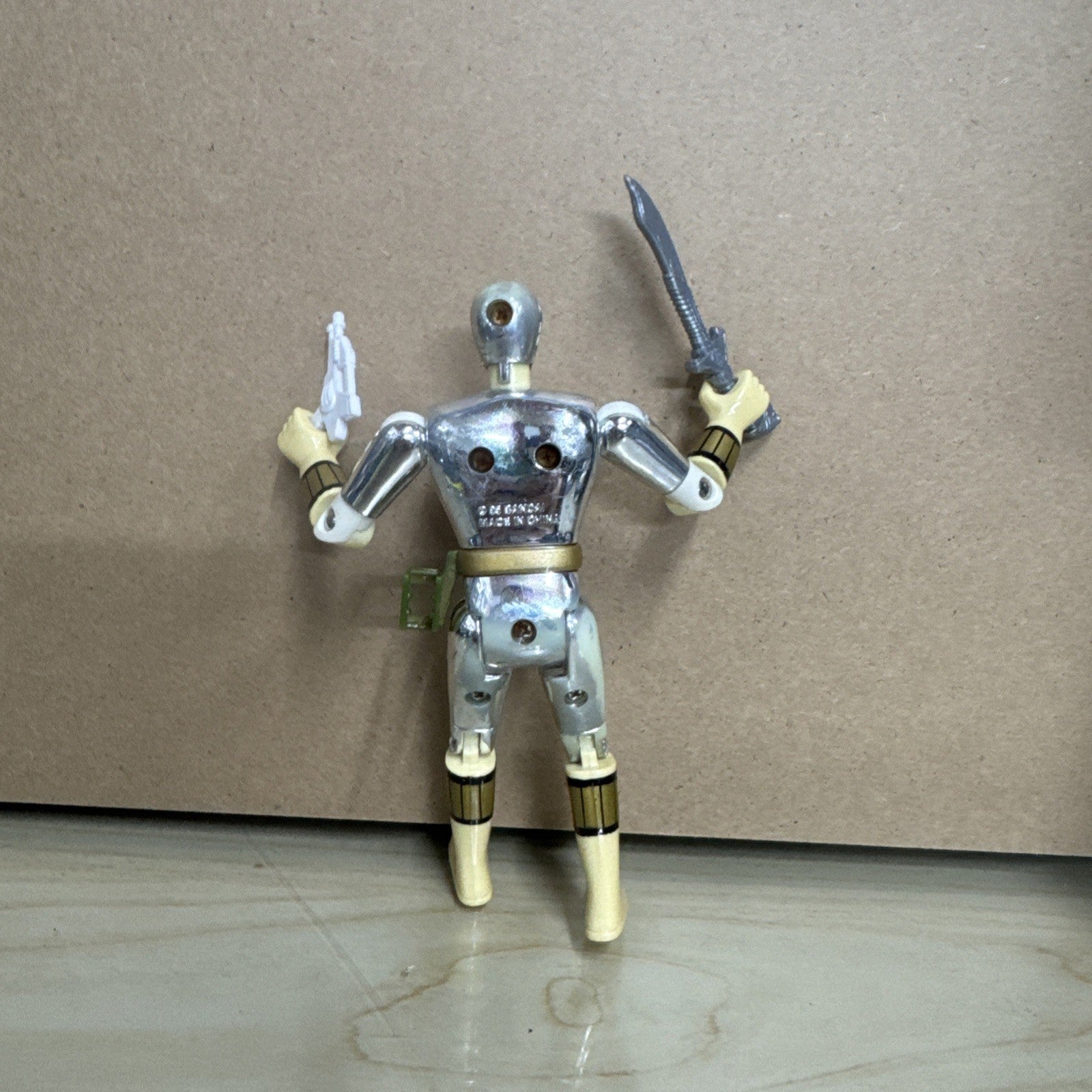 1995 Bandai Power Rangers Metallic Chrome White Ranger 5.5" Movie Action Figure