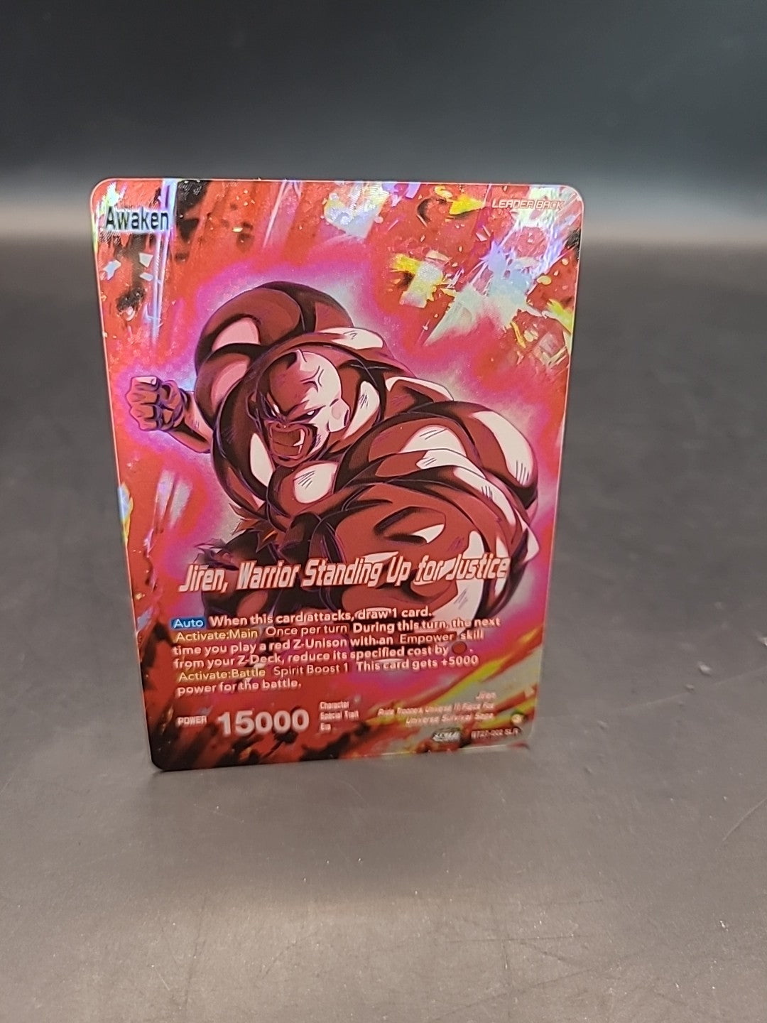 DBS Masters - Jiren, Warrior Standing Up for Justice BT27-002 SLR History of Z