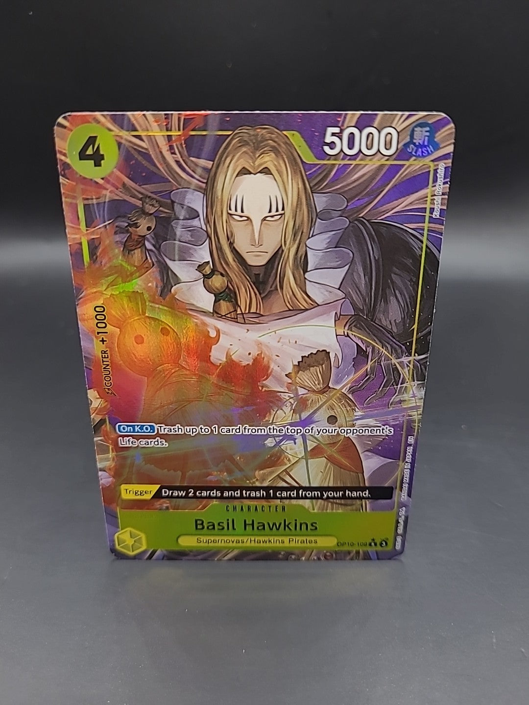 One Piece Basil Hawkins OP10-109 Parallel PRB02 English Holo Foil Alt Art