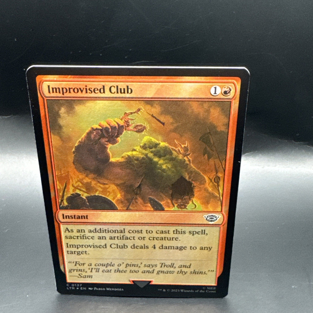 MTG Improvised Club (Foil) Tales of Middle-Earth C0137 + 1 Regular Card