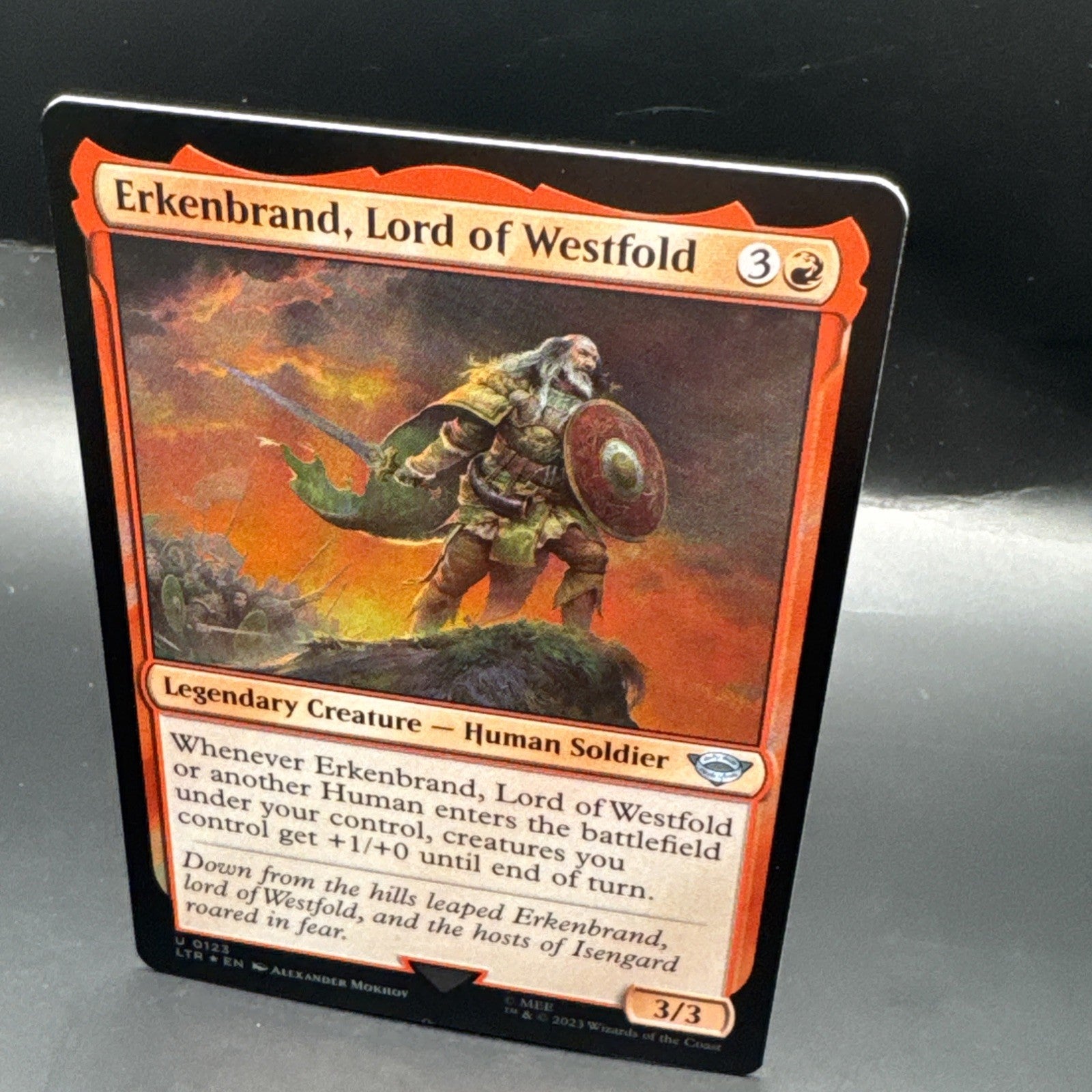 MTG Erkenbrand, Lord of Westfold (Foil) U0123 Lord of the Rings + 1 Regular Card