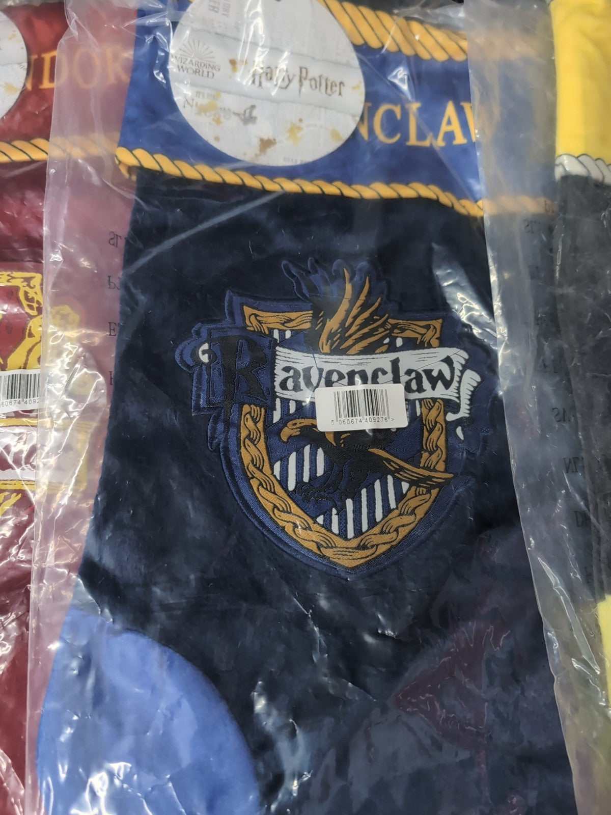 3x Harry Potter Wizarding World Stockings Hufflepuff/Gryffindor/Ravenclaw 19"
