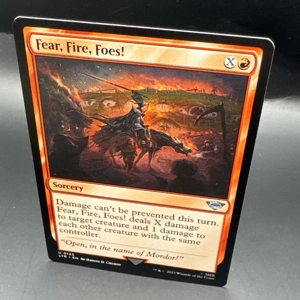 MTG Fear, Fire, Foes! (Foil) [Tales of Middle-Earth, + 1 Regular Card U0125