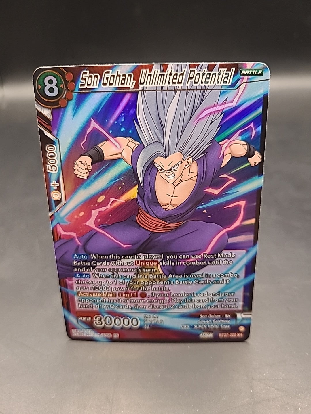Son Gohan, Unlimited Potential BT27-022 SR - History Of Z Card DBS CG