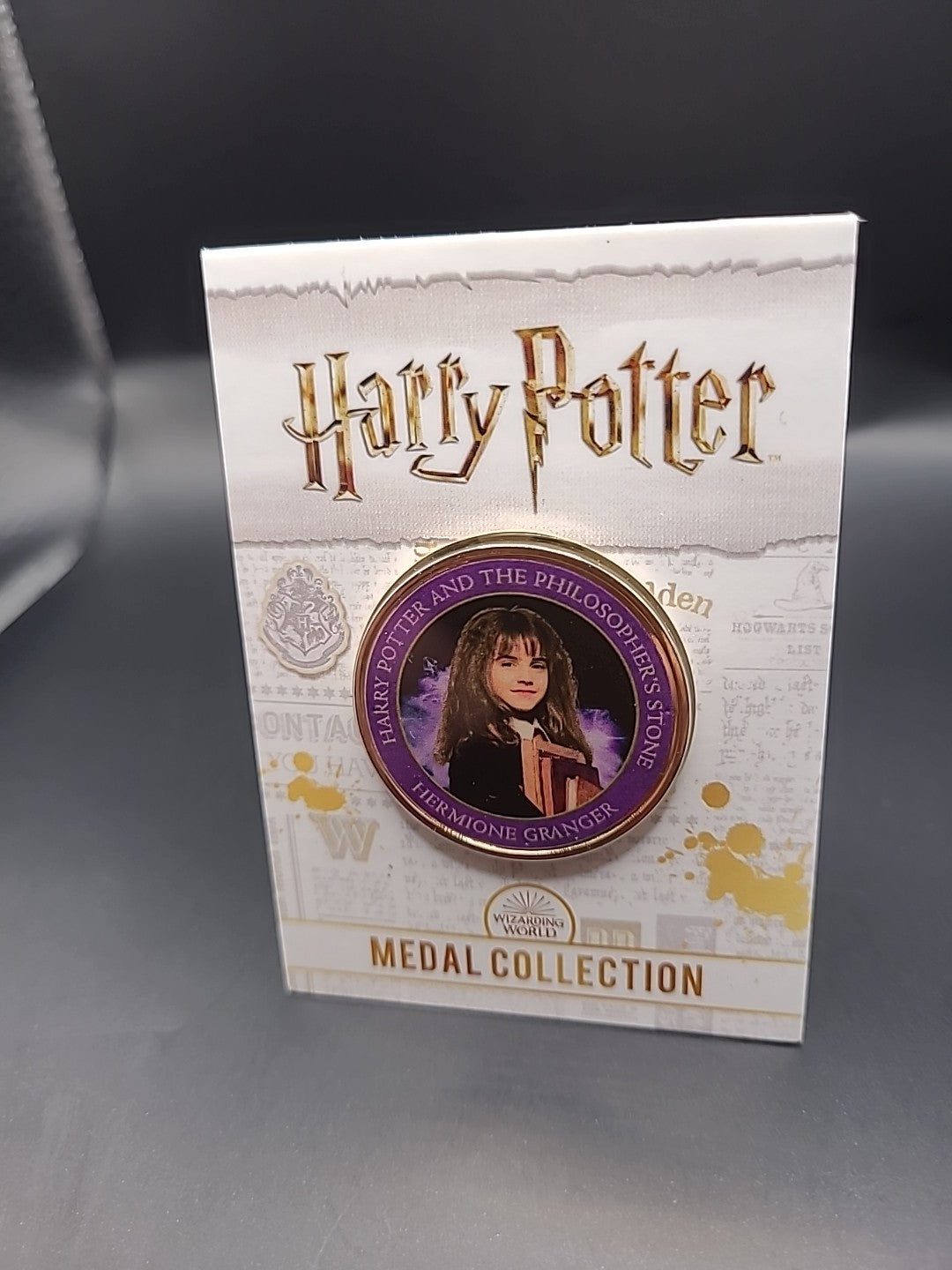 RARE HARRY POTTER MEDAL COIN IN CARD HERMIONE GRANGER PHILOSOPHER'S STONE