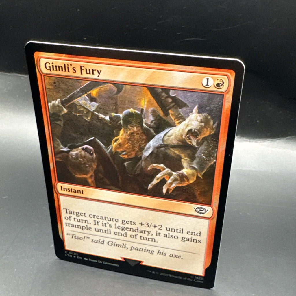 MTG Gimli's Fury (FOIL) C0131 Lord of the Rings + 1 Regular Card