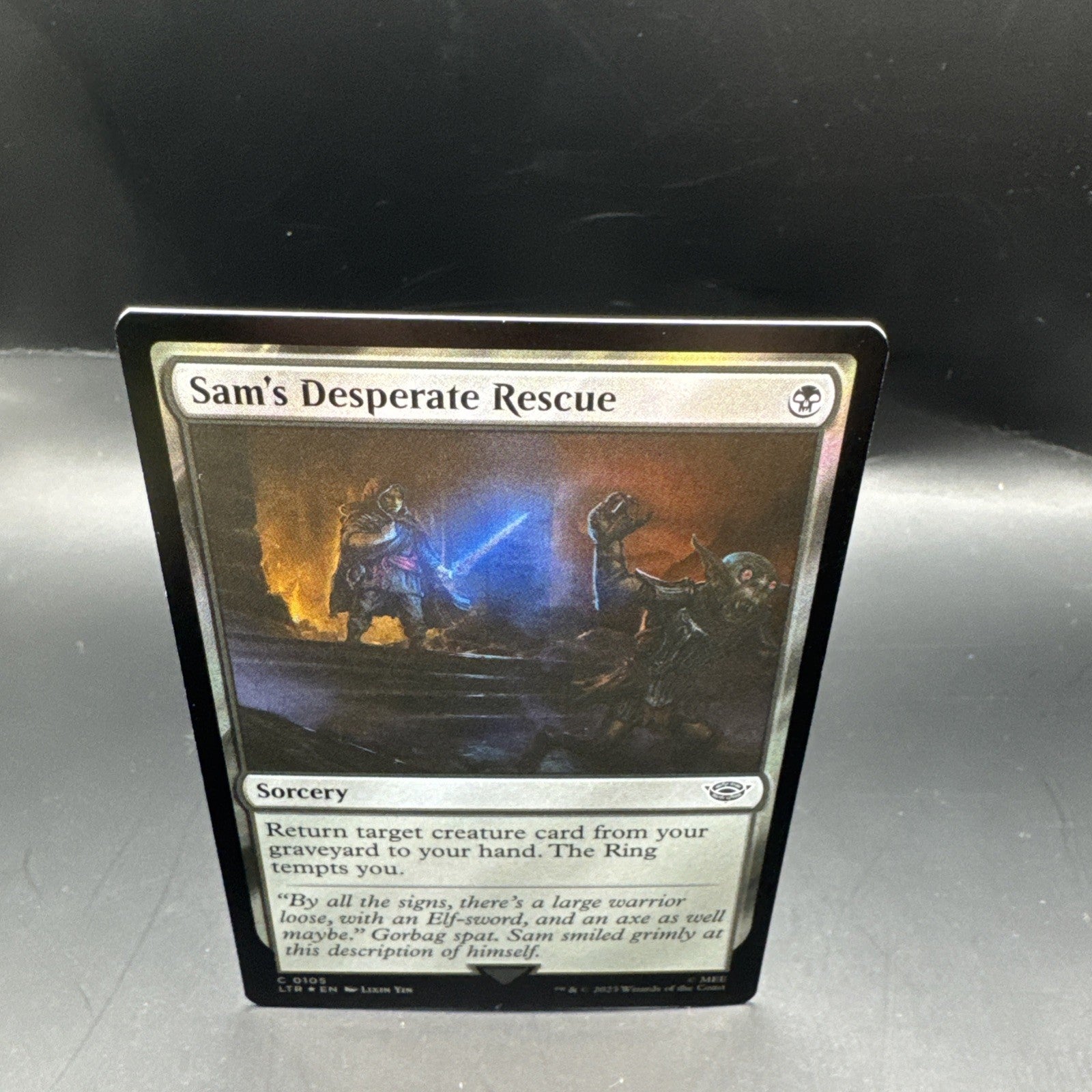 MTG Sam's Desperate Rescue (FOIL) 0105 Lord of the Rings + 1 Regular Card C0105