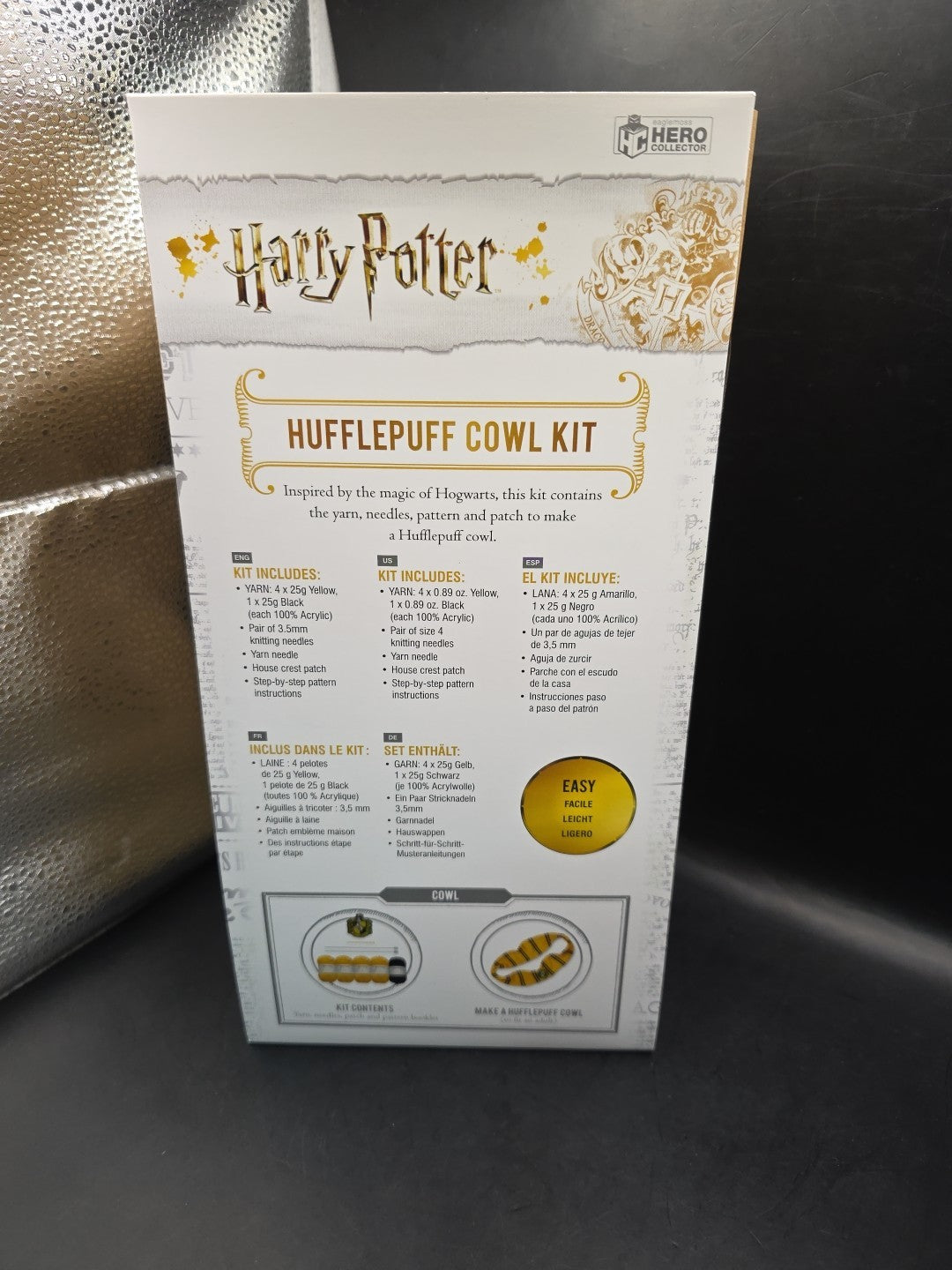 OFFICIAL Harry Potter HUFFLEPUFF COWL scarf Knitting Kit NEW SEALED