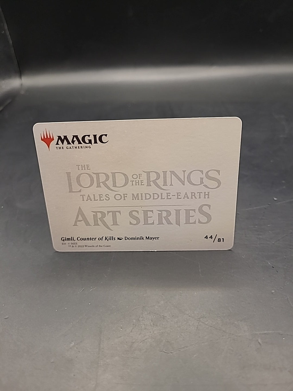 1x Art Series (44/81) - Gimli, Counter of Kills MTG The Lord of the Rings: Tales