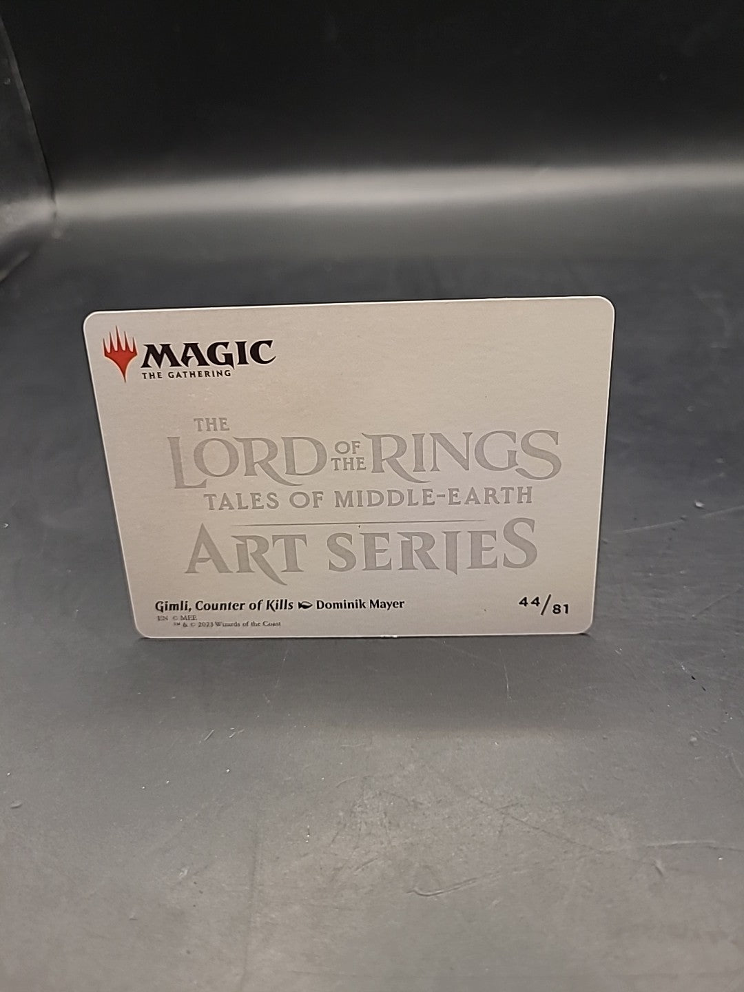 1x Art Series (44/81) - Gimli, Counter of Kills MTG The Lord of the Rings: Tales