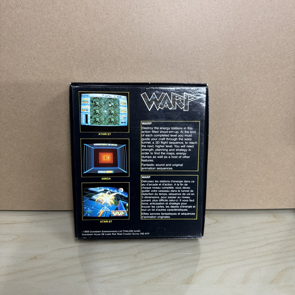 Warp - Commodore Amiga Big Box CIB - Thalion / Grandslam - Cult Shoot 'em Up