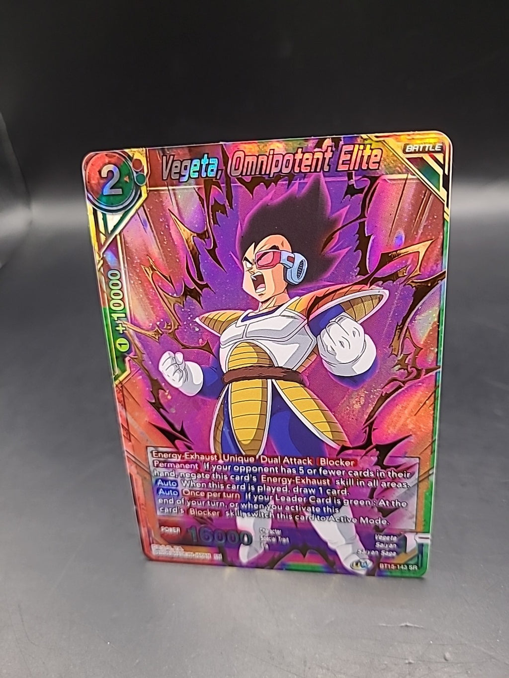Vegeta Omnipotent Elite BT15-143  SR Saiyan Showdown DBS