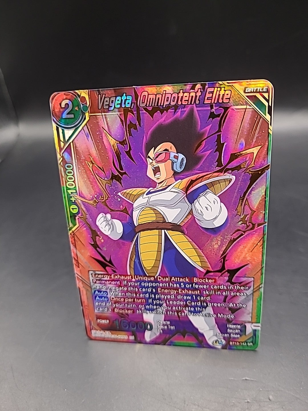 Vegeta Omnipotent Elite BT15-143  SR Saiyan Showdown DBS