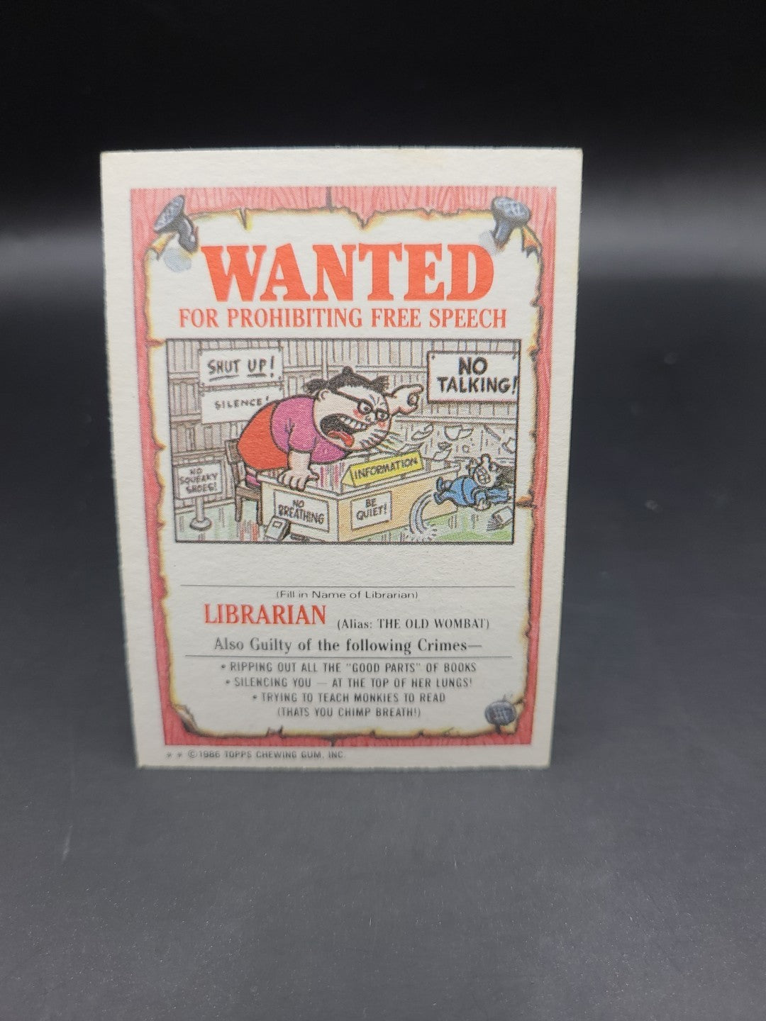 Garbage pail kids Original Willie Wipe out 171a