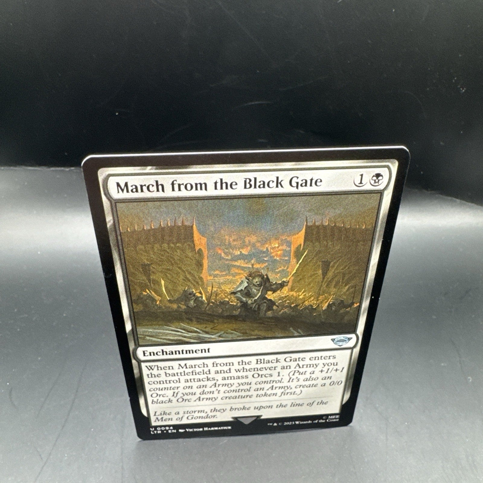 MTG March from the Black Gate (FOIL) 0094 Lord of the Rings + Regular Card