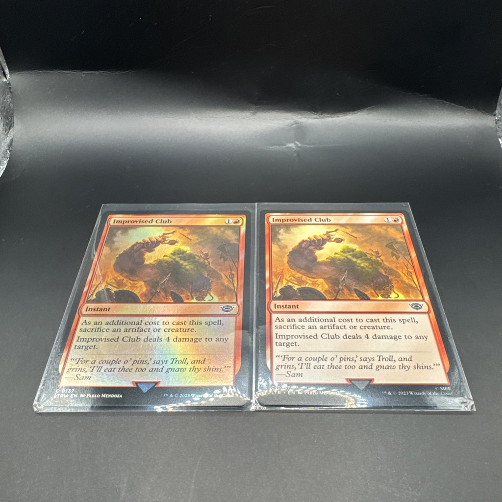 MTG Improvised Club (Foil) Tales of Middle-Earth C0137 + 1 Regular Card