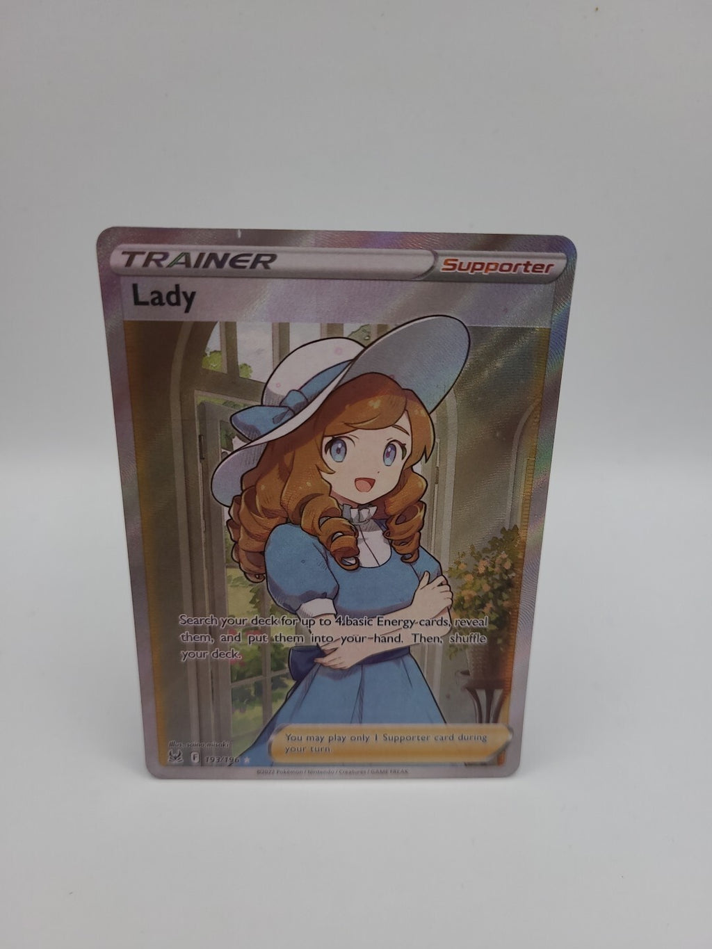 Pokemon Card Trainer Lady 193/196 Holo Lost Origin