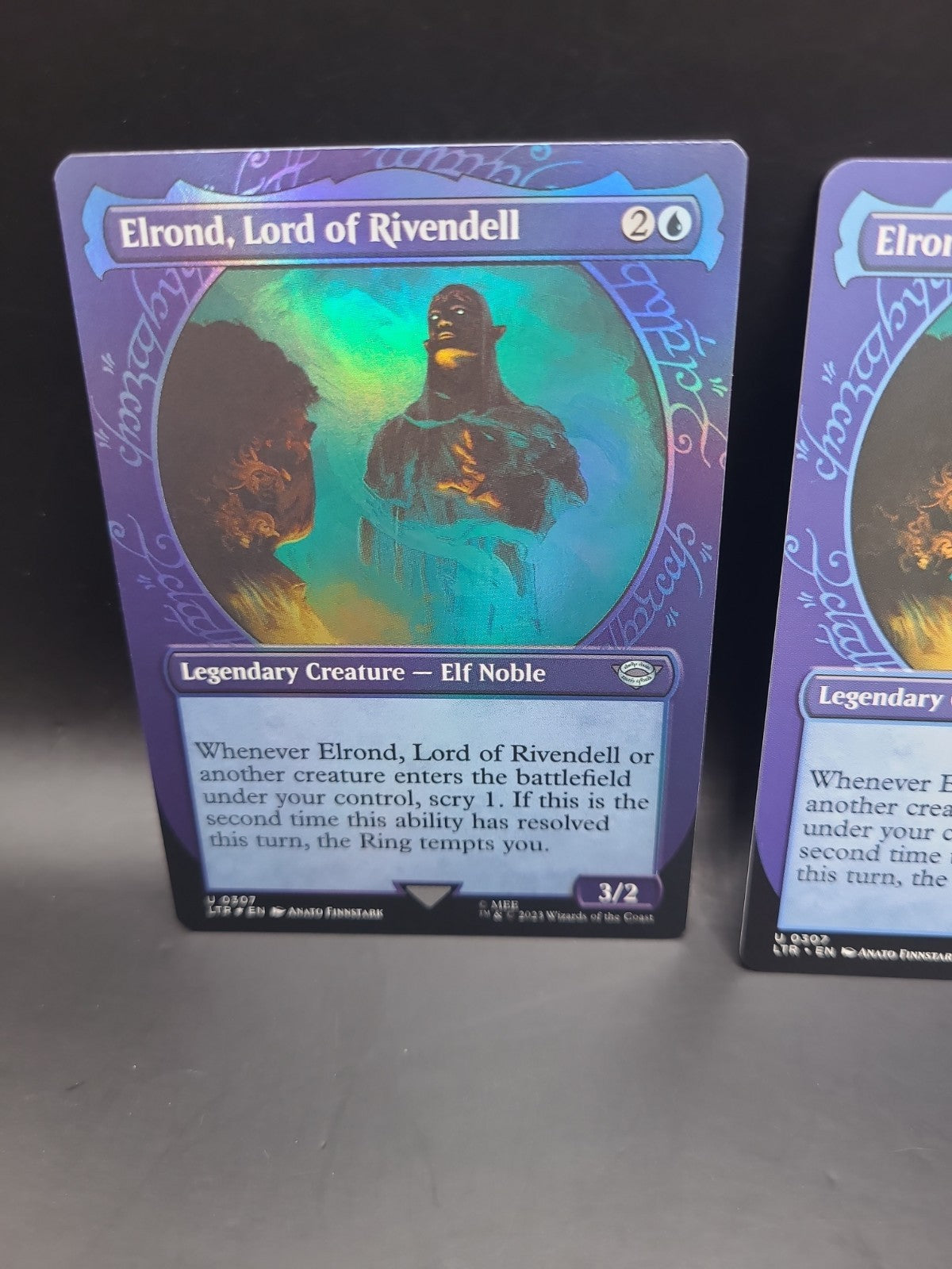 MTG Elrond, Lord of Rivendell (FOIL & Regular Showcase) Lord of the Rings M/NM 