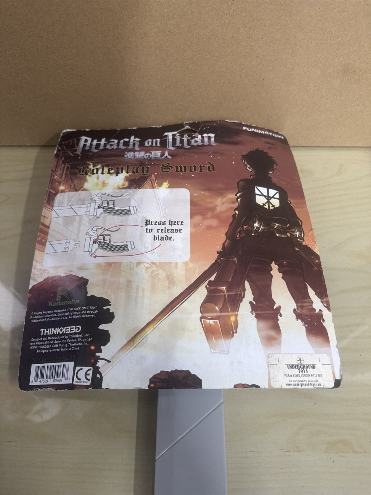 ThinkGeek Funimation Attack on Titan Cosplay Replica Gun Sword