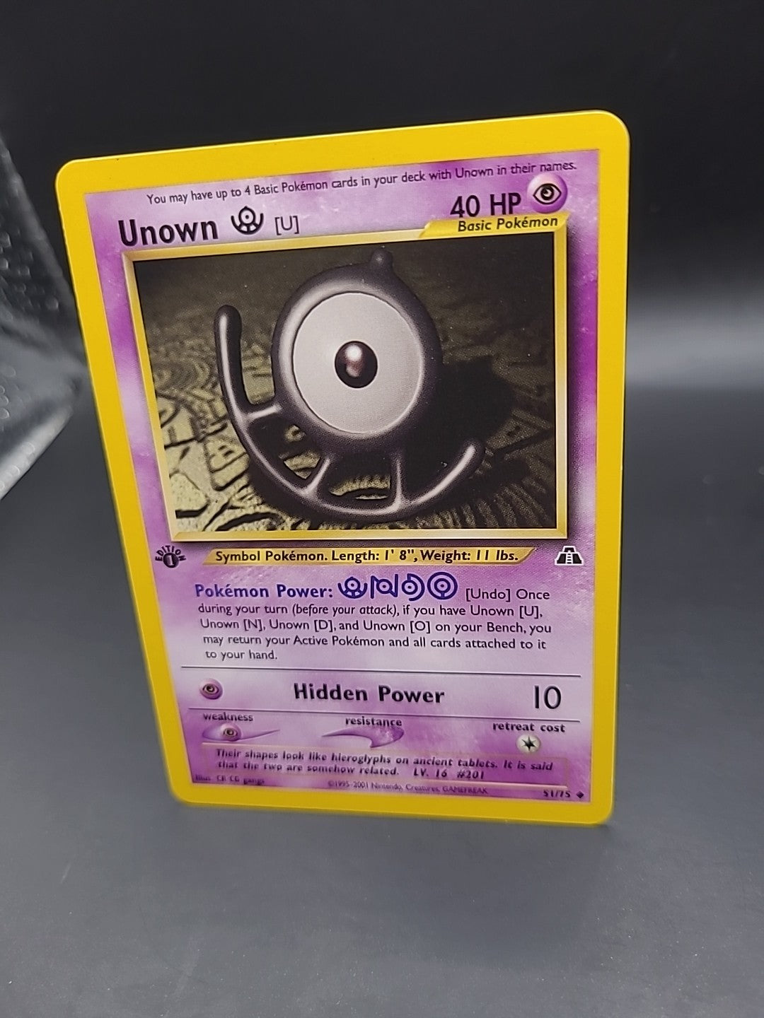 Pokémon TCG Unown [U] Neo Discovery 51/75 1st Edition Uncommon