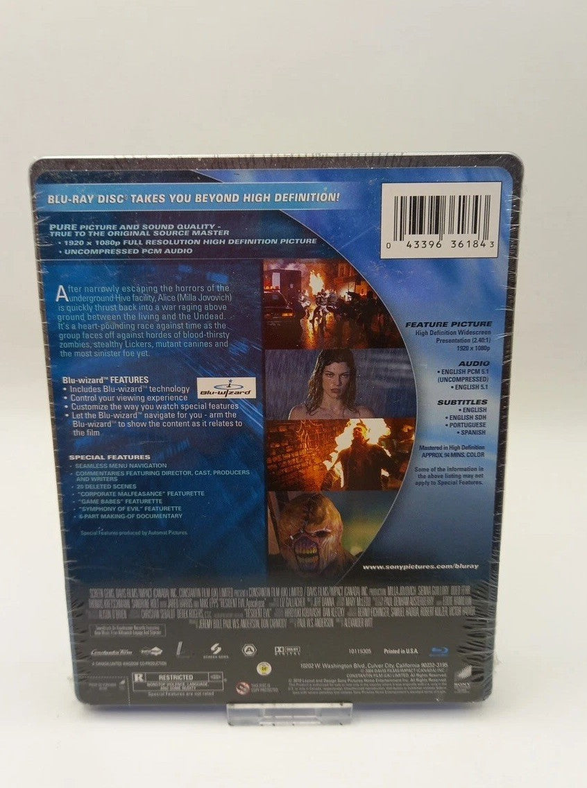 Resident Evil Apocalypse: Blu Ray Steelbook - New And Sealed