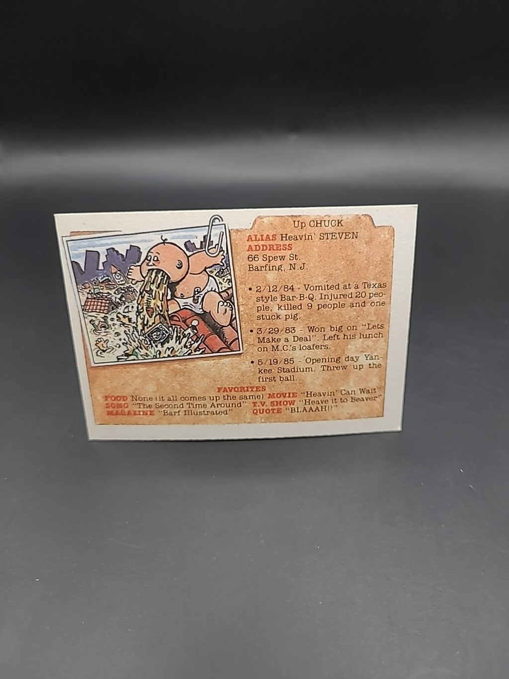 Garbage Pail Kids George Washingdone 176b Card 1987