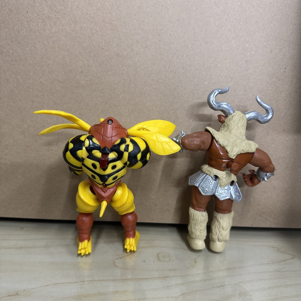 1994 Mighty Morphin Power Rangers Grumble Bee And Slash And Block Minotaur