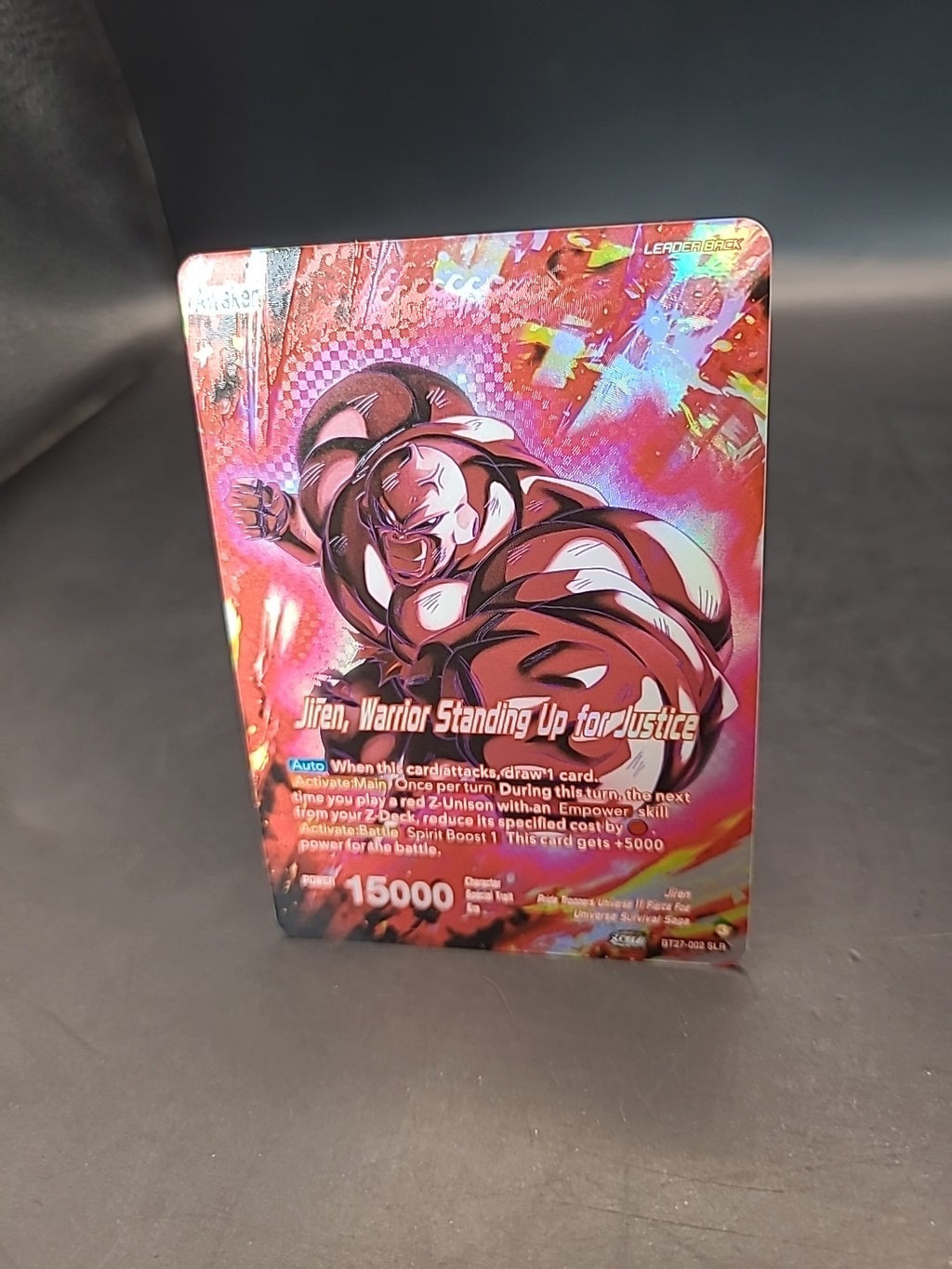 DBS Masters - Jiren, Warrior Standing Up for Justice BT27-002 SLR History of Z