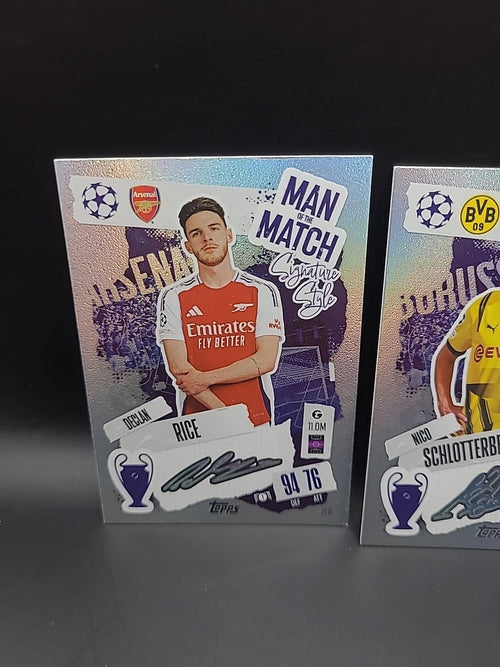 24/25 Declan Rice & Nico Schlotterbeck Topps Match Attax Cards #398 & #403