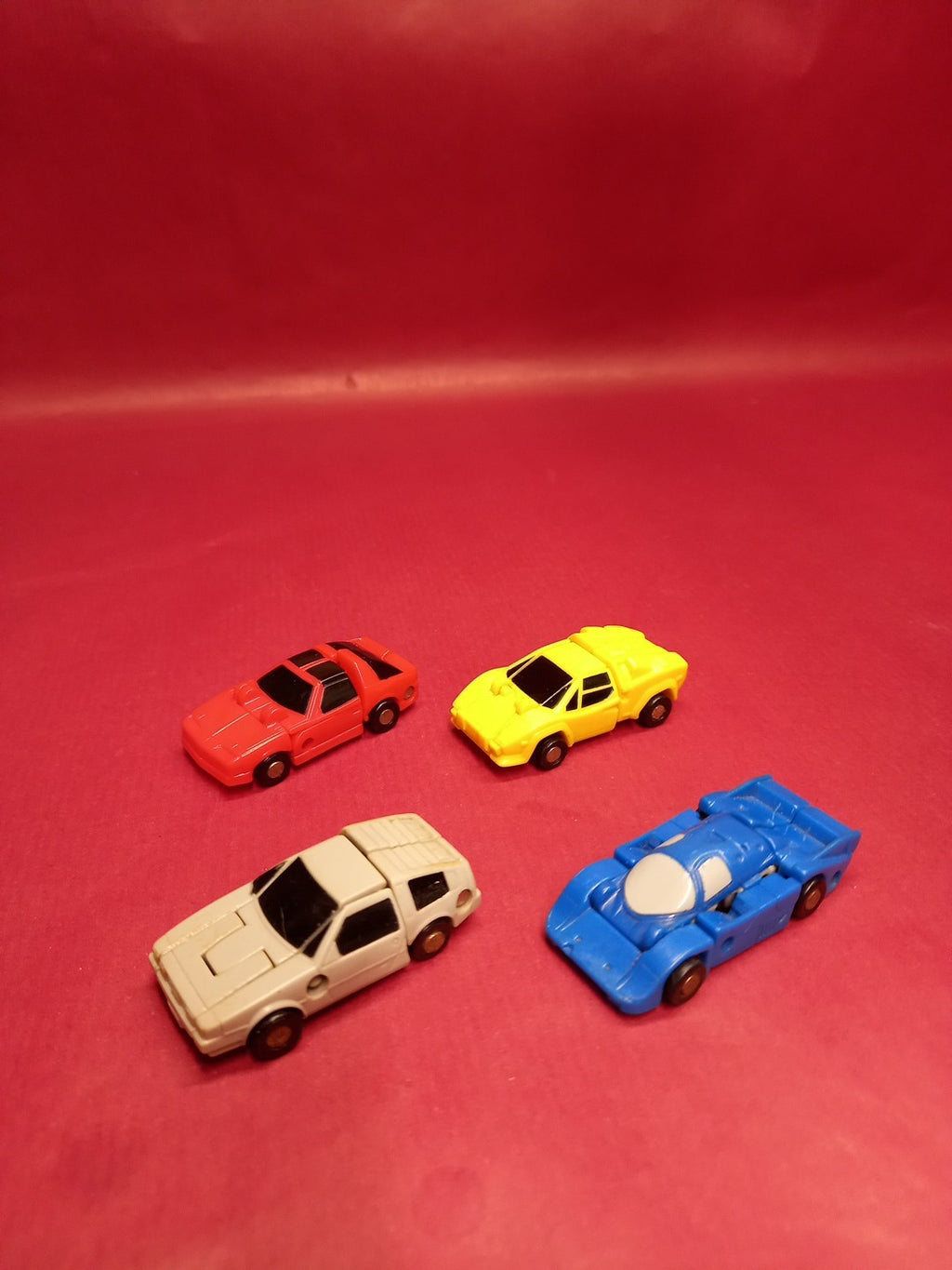 Vintage Hasbro Transformers G1 Micromaster Race Car Patrol x4 Complete