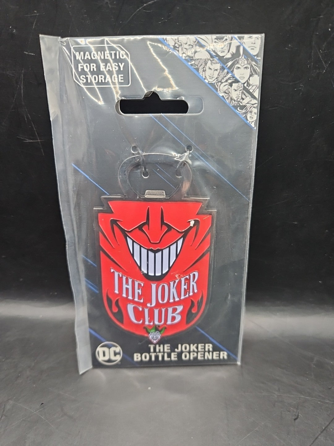 DC Comics Batman The Joker Club Enamel Metal Bottle Opener