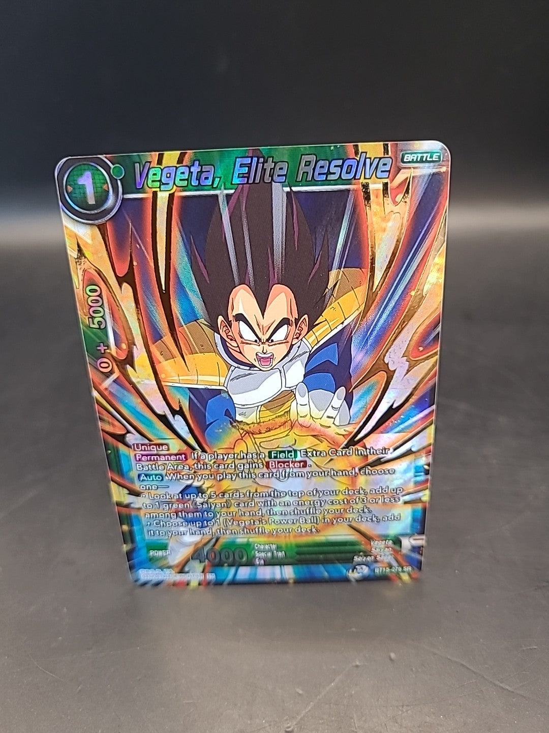 Vegeta, Elite Resolve BT15-075 SR - Dragon Ball Super Card Game