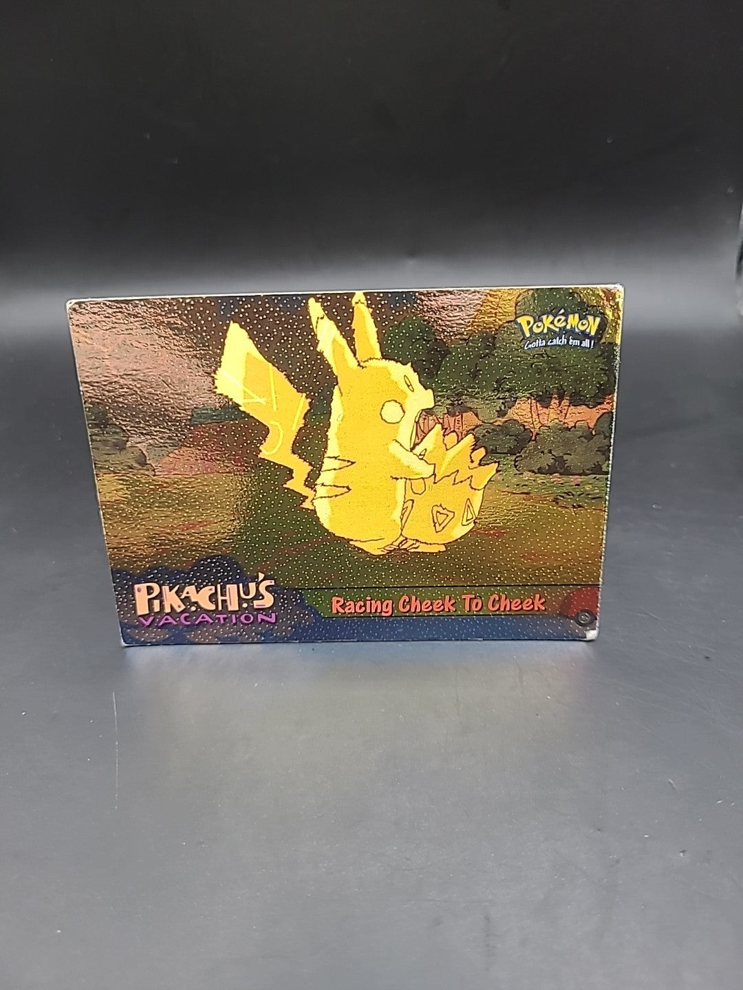 Topps Racing Cheek to Cheek #48 Pikachu's Vacation Pokemon Card Textured Holo