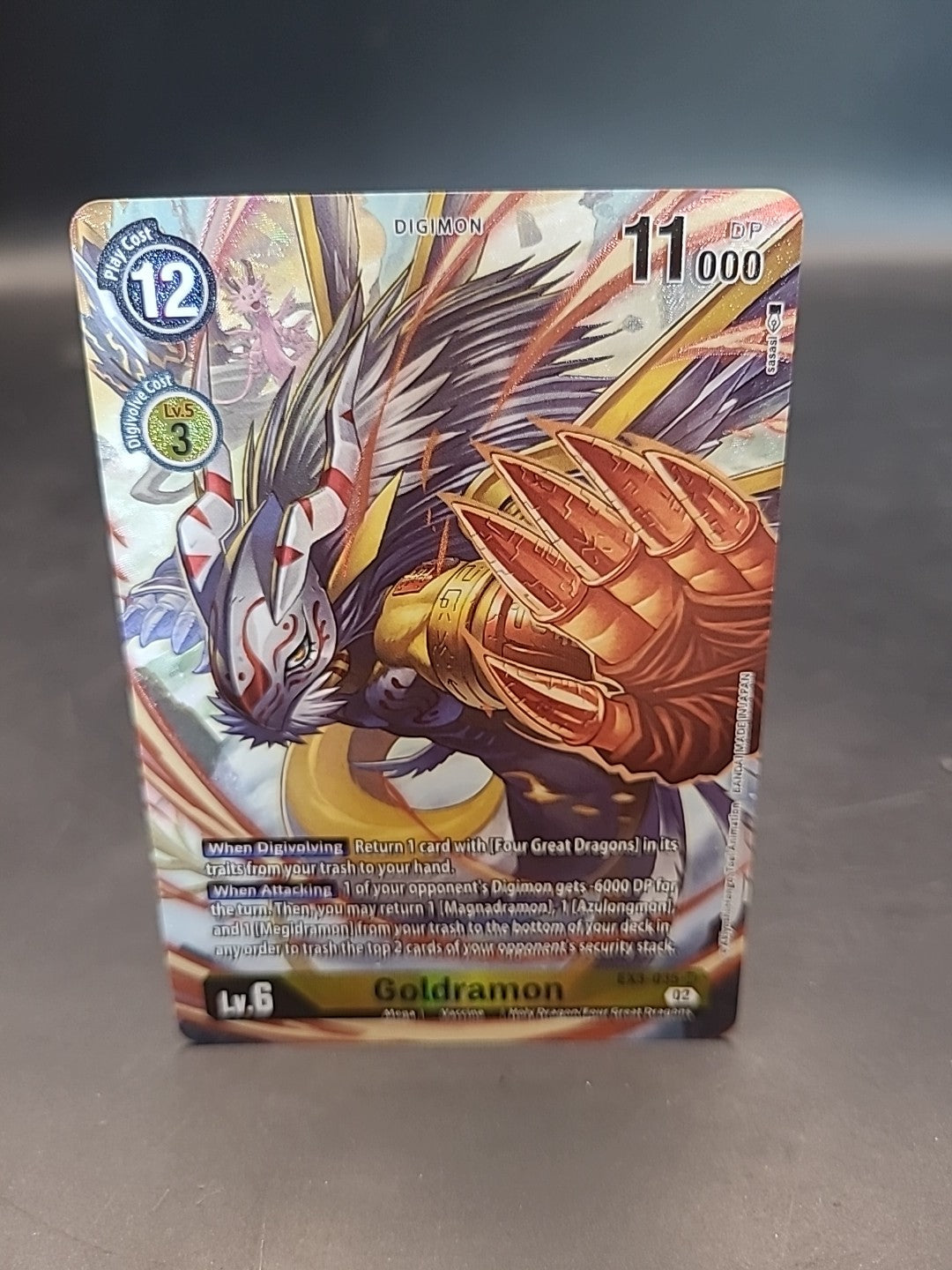 Goldramon EX3-035 Draconic Roar - Digimon Card - Alt Alternative Art